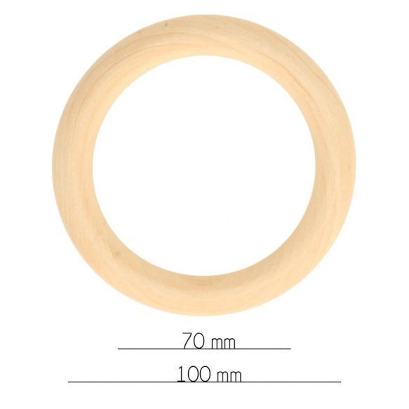 Houten ringen naturel buitenmaat 100 mm