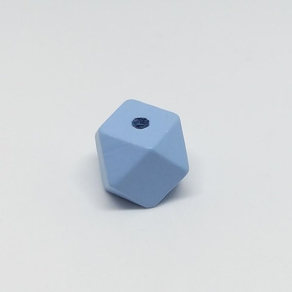 Houten hexagon - pastel blauw