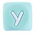 Siliconen letterkraal mint - Y