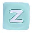 Siliconen letterkraal mint - Z