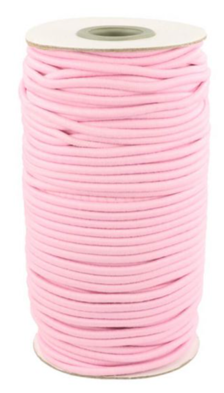 Koord elastiek roze 3 mm - 1 meter